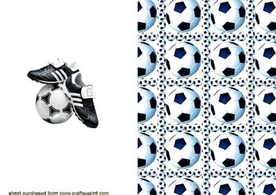 A5 Card of Background of Footballs