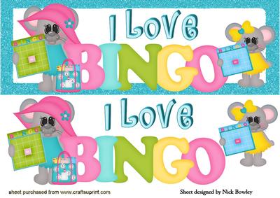 I Love Bingo, with Cute Little Mouse Dl