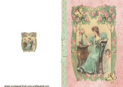 Lovely Vintage Lady A5 Card