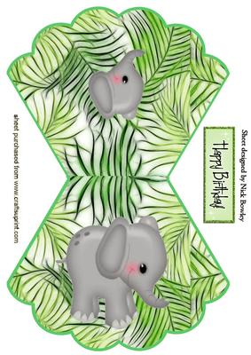 Elephant in the Jungle Rocker Card