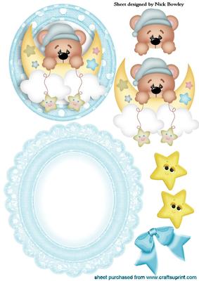 Sweet Dreams Little Teddy Bear Rocker Card