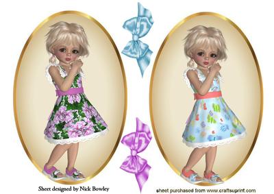 Little Girls in Summer Dresses Toppers
