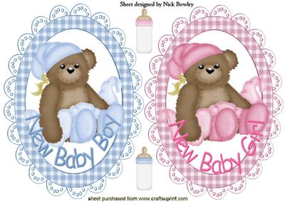 Baby Boy & Baby Girl Teddy Toppers