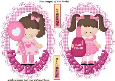 Makeup Birthday Girl Toppers