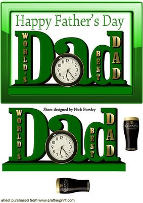 Best Dad Green Ornament with Pint