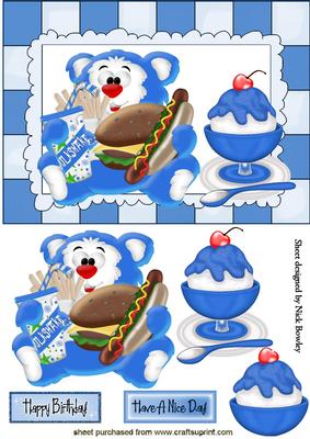 Oh Yum! Greedy Bear with Fast Food and Sundae