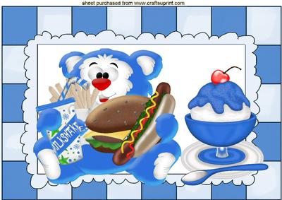 Oh Yum! Greedy Bear with Fast Food and Sundae A4