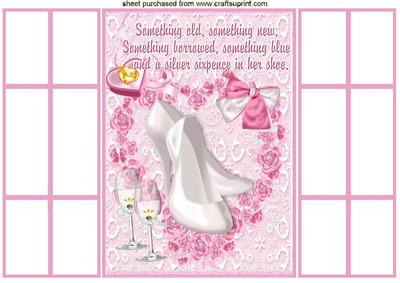 Pretty Wedding Shoes with Verse French Gatefold