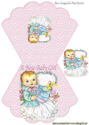 Lace Rocker Card with Vintage Baby Girl
