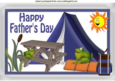 Fathers Day Camping with Cheeky Frogs A4