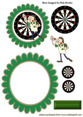 Dart Board with Player Rocker Card