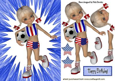 Independance Day Girl Footballer