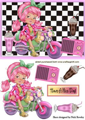 Share a Milkshake with Me , Girl Biker