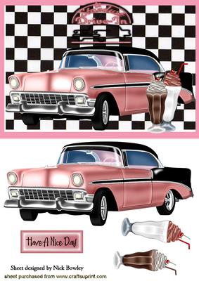 50's Chevrolet, Drive in with Milkshakes