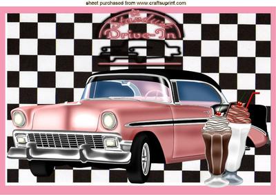 50's Chevrolet, Drive in with Milkshakes A4