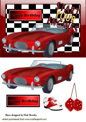 Start Your Engine! Red Sports Car
