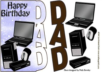 Big Boys Toys! for Dad in Brown Comp, Laptop
