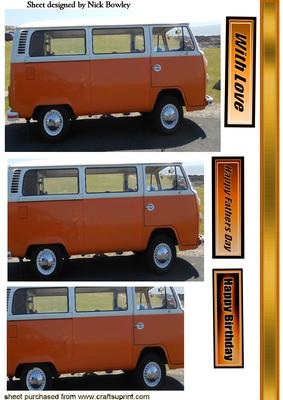 Orange Volkswagen Campervan Pyramids