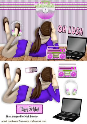 Spoilt! Typical Young Teenager in Purple Who Wants It All