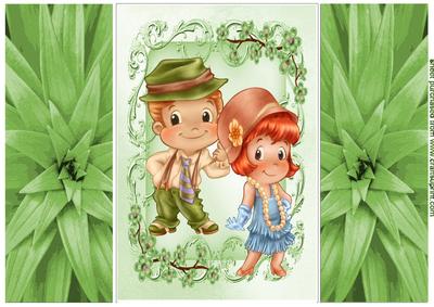 50's Dancing Couple in Gatefold with Leaf Doors