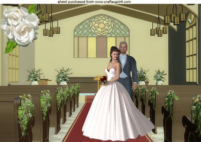 Wedding Couple Inside a Church A4