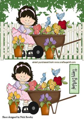 I Love Gardening with Pretty Flowers