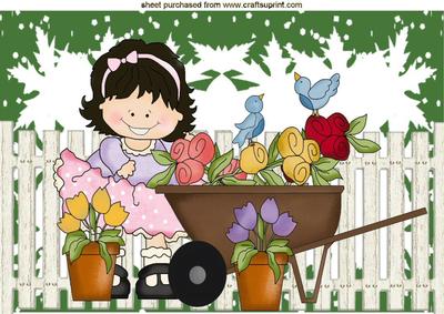 I Love Gardening with Pretty Flowers A4