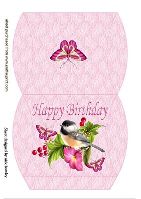 Sweet Little Bird on Flowers Pillow Box