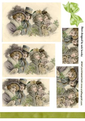 Vintage Christmas People Pyramids