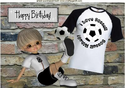 I Love Soccer, Soccer Rules, Boy Playing Footie A4