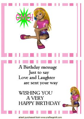 Girl with Attitude A5 Insert with Verse