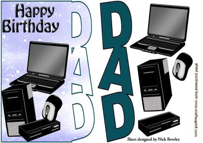 Jade Word Dad, with Laptop and Access