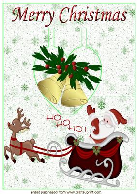 Up! Up! and Away Santa in a Sleigh Pop Up