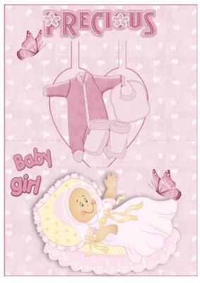 Precious Baby Girl! with Access on Pop Out Heart