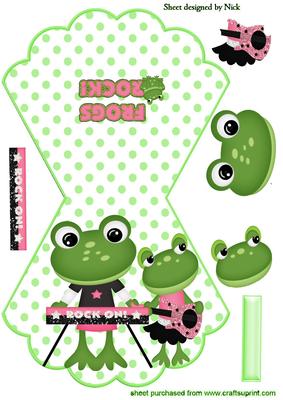 Rock on Rocking Frogs! on Rocker Card