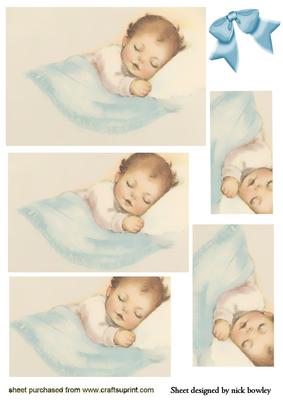 Pyramids of Vintage Baby Boy with Bow