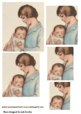 Mother and Baby Vintage Design Pyramids
