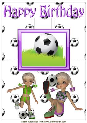 Football Mad Girls with Frame Pop Up