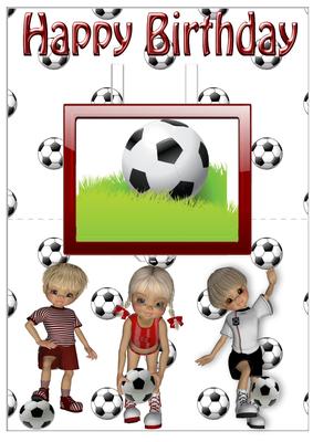Football Kids! Pop Up Card