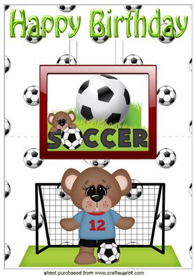 Football Teddy with Goal Post Pop Up
