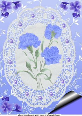 Gorgeous Flower in Blue A4 Topper