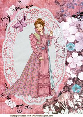 Elegant Victorian Lady A4 Topper