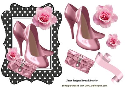Pretty Pink Shoes with Pink Rose