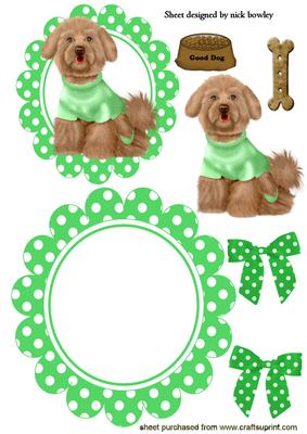Little Westie in Green Jumper Rocker Card