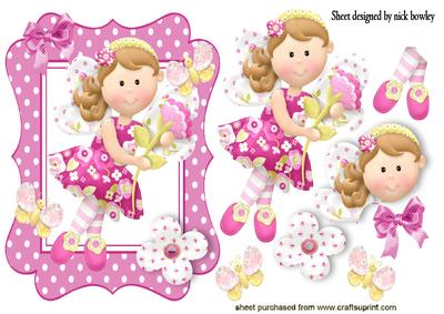 Sweet Little Faerie with Butterflies and Bows