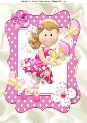 Sweet Little Faeriewith Butterflies and Bows A4