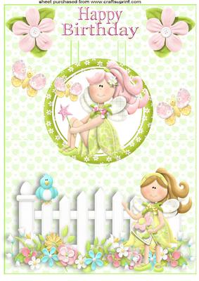 In the Garden with Petal Pixie Pop Up Card