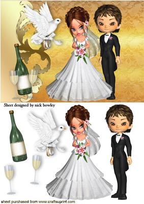 Happy is the Bride & Groom, with Wedding Dove