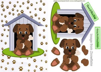 Cute Little Puppy in Kennel