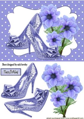 Lilac Flowers with Lilac Sparkle Shoes